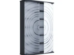 ebuy24 TilanoL Vitrinenschrank CD DVD 6 Ablagen 2 Türen Anthrazit* Vitrinen