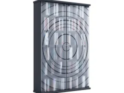ebuy24 TilanoL Vitrinenschrank CD DVD 6 Ablagen 2 Türen Anthrazit* Vitrinen