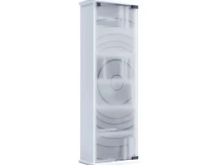ebuy24 TilanoM Vitrinenschrank CD DVD 6 Ablagen 1 Tür Weiß* Vitrinen