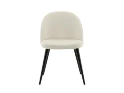 ebuy24 Tilst Essgruppe Esstisch mit Schwarzem Marmordruck und 4 Stühlen Samt Beige