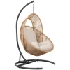 ebuy24 Tim Garten Lounge Hängesessel mit Kissen Schwarz Natur