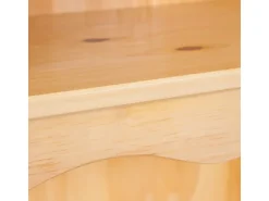 ebuy24 Toswa Vitrinenschrank 3 Türen 2 Glastüren 3 Schubladen 2 Offene Fächer Natur