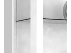 ebuy24 Udina Vitrinenschrank Wandhängend mit 2 Glastüren 2 Glasböden Weiß* Vitrinen