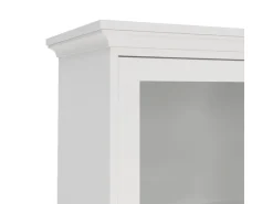 ebuy24 Venedig Vitrinenschrank 2-Türig mit 2 Schubladen Breite 97 cm Höhe 201 cm Weiß