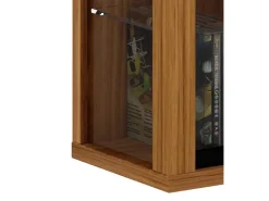ebuy24 Vitrosa Maxi Vitrinenschrank Wandhängend mit 2 Glastüren 8 Glasböden Kern-Nussbaum Dekor* Vitrinen