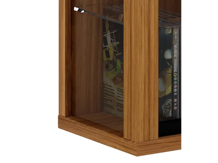 ebuy24 Vitrosa Maxi Vitrinenschrank Wandhängend mit 2 Glastüren 8 Glasböden Kern-Nussbaum Dekor* Vitrinen