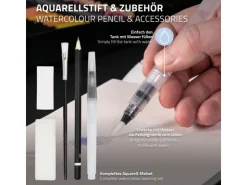 ECD Germany Aquarellfarben Set 48 Farben in Tragbarer Box inkl Pinsel* Malerbedarf