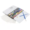 ECD Germany Aquarellfarben Set 48 Farben in Tragbarer Box Vollaquarell Palette* Bastelzubehör