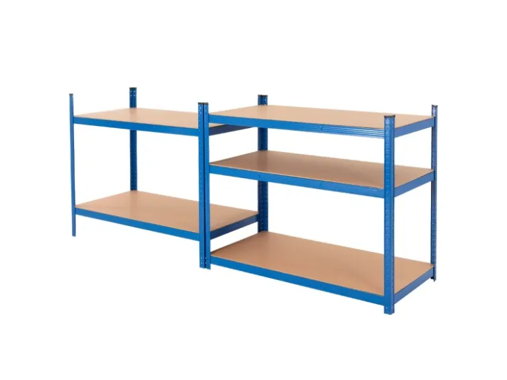 ECD Germany 2Er Set Werkstattregal 200x100x50 cm Blau Pulverbeschichter Metall* Weitere Regale