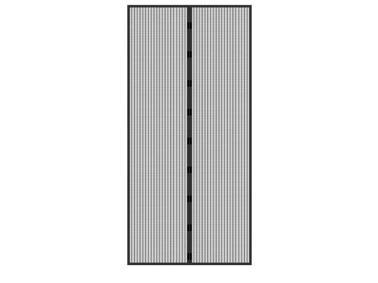 ECD Germany Fliegengitter Tür Insektenschutz Schwarz 100 x 210 cm Klebmontage