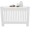 ECD Germany Heizkörperverkleidung Landhausstil 112x19x82cm Weiß aus MDF Lackiert* Regal Weiß