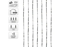 ECD Germany LED Micro Cluster Lichterkette 24m 800 LEDs Extra Warmweiß IP44* Vasen