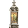 ECD Germany LED Weihnachtslaterne mit Warmweißes Licht 60cm Weiß Beige Grünes* Laternen