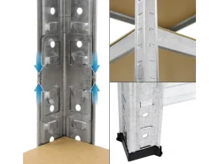 ECD Germany Regalsystem Set 2 Lagerregale 180x90x40 cm mit Eckregal 180x70x40cm* Weitere Regale
