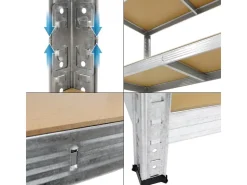 ECD Germany Regalsystem Set 2 Lagerregale 180x90x40 cm mit Eckregal 180x70x40cm* Weitere Regale