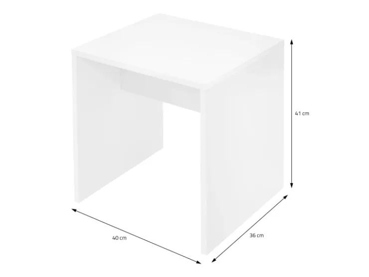 ECD Germany Schminktisch Set mit Hocker Spiegel LED-Beleuchtung 108x40x140 cm* Hocker