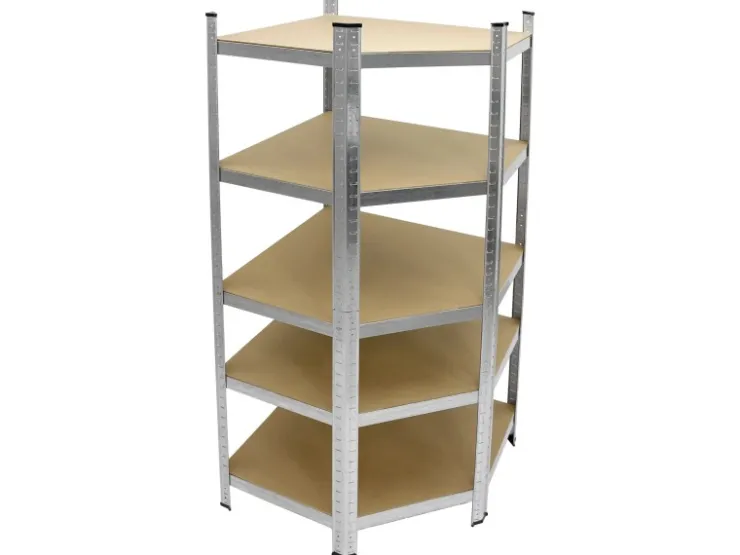 ECD Germany Werkstattregal Eckregal 180x70x40 cm bis 750 kg 5 MDF-Platten Eck* Kellerregale
