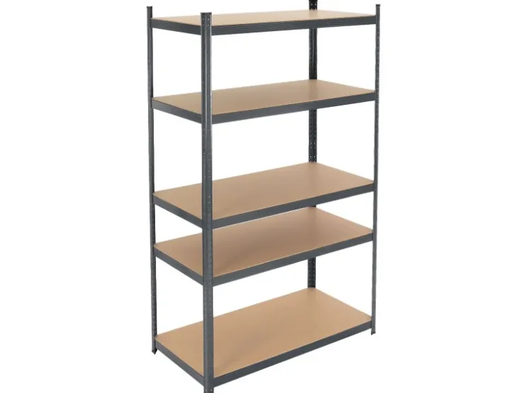 ECD Germany Werkstattregal 200x100x60 cm Anthrazit Metall 5 MDF Böden bis 875kg* Weitere Regale