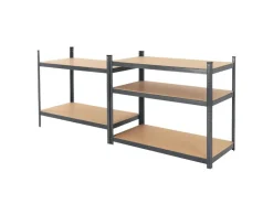 ECD Germany Werkstattregal 200x100x60 cm Anthrazit Metall 5 MDF Böden bis 875kg* Weitere Regale