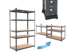 ECD Germany Werkstattregal 200x100x60 cm Anthrazit Metall 5 MDF Böden bis 875kg* Weitere Regale