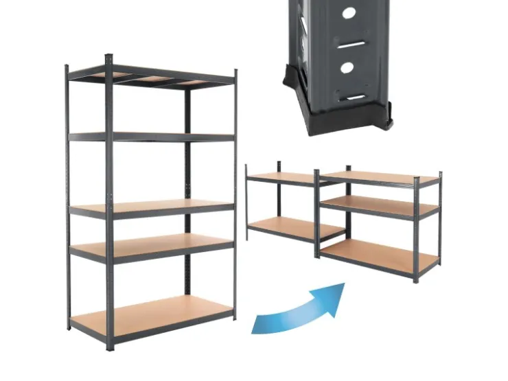 ECD Germany Werkstattregal 200x100x60 cm Anthrazit Metall 5 MDF Böden bis 875kg* Weitere Regale