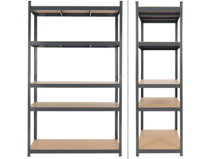 ECD Germany Werkstattregal 200x100x60 cm Anthrazit Metall 5 MDF Böden bis 875kg* Weitere Regale