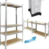 ECD Germany Werkstattregal 160x80x40cm bis 320kg Verzinktes Metall 4 MDF-Platten* Weitere Regale