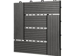 ECD Germany WPC Terrassenfliesen 30x30 cm 11Er Spar Set Mosaik