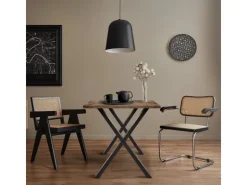 ECD Germany 2x Tischbeine X-Design X-Form 60 x 72 cm Anthrazit Industriedesign* Tische
