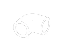 Eckstück 90° für Stahlrohr Ø 2,7 cm