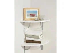 Eck-Wandregal Oldham Weiß 29,5 x 29,5 cm* Schweberegale|Eckregale