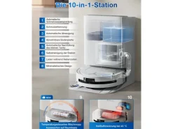 ECOVACS DEEBOT T80 OMNI WHITE mit Selbstreinigender OZMO ROLLER-Wischtechnologie