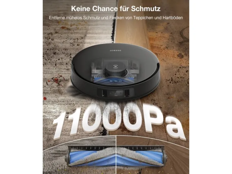 ECOVACS DEEBOT T30S PRO GEN2 Saug- und Wischroboter mit 11.000 Pa Saugkraft* Reinigung
