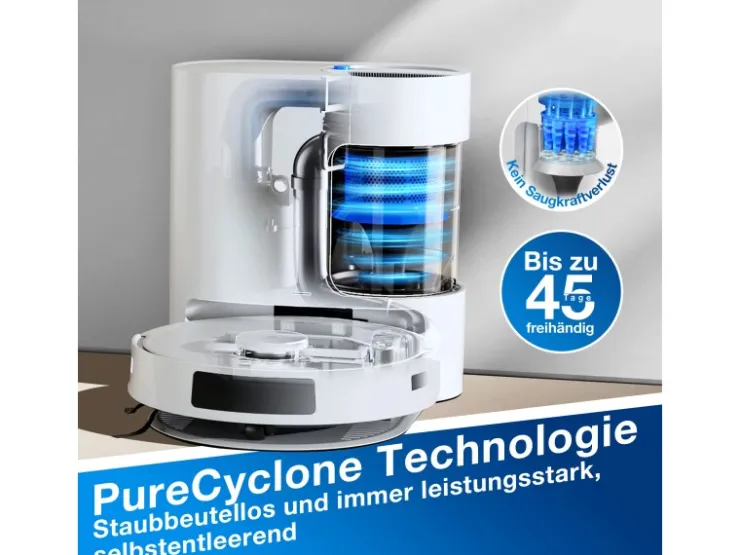 Ecovacs N20 PRO PLUS Saug- und Wischroboter mit beutellosem Staubbehälter* Reinigung