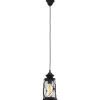 Eglo Pendelleuchte Bradford Schwarz Ø 14 cm x 110 cm 1-flammig