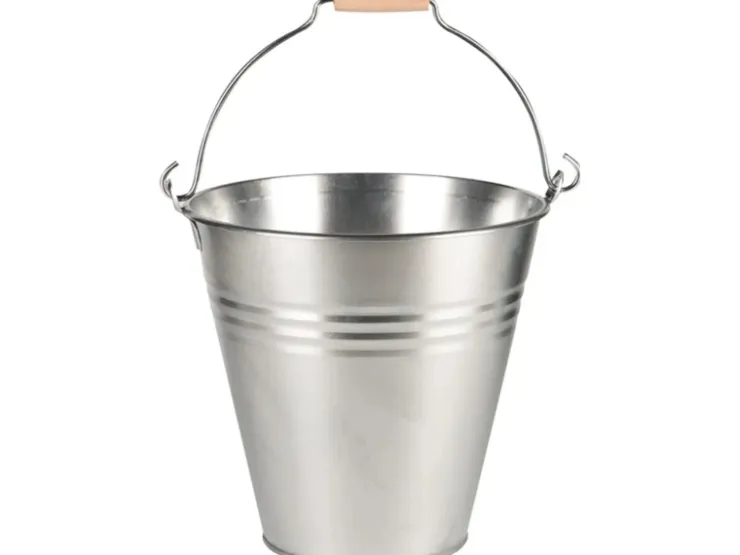 Eimer mit Henkel und Holzgriff 7,2 l Zink Standard* Malerbedarf