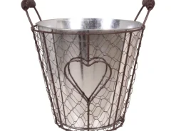 Eimer mit Metallnetz und Griffen 25 cm x 16 cm x 22 cm* Malerbedarf