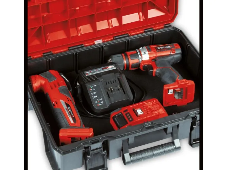 Einhell Koffer E-Case S-F Rot-Schwarz* Aufbewahrung