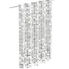 Eisl Textil Duschvorhang mit Motiv Mosaik Grau 180 cm x 200 cm Waschbar* Mosaik