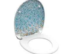 Eisl WC-Sitz Duroplast Mosaik Blau-Orange mit doppelter Absenkautomatik* Mosaik