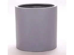 Elegant Einrichten Pflanzkübel Fiberglas Zylindrisch D40xH40cm Grau