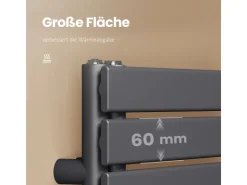 Emke Badheizkörper 130x50cm 695W Handtuchwärmer für Badezimmer Handtuchtrockner* Bettwäsche