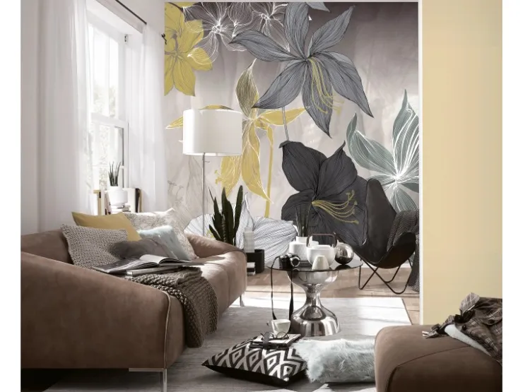 ELLE Decoration by Crown Erismann Fototapete ELLE Decoration 2 Design AMARYLLIS grau