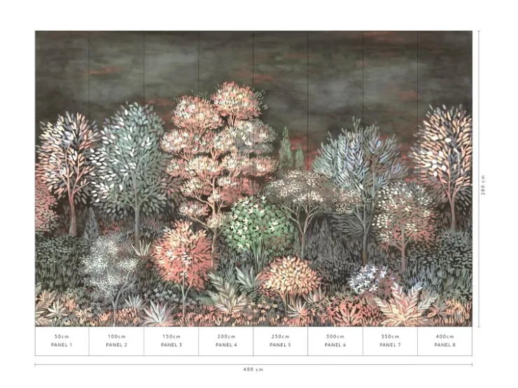 ELLE Decoration by Crown Erismann Fototapete French Forest 400 cm x 270 cm Rose
