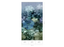 ELLE Decoration by Crown Erismann Fototapete Hydrangea 150 cm x 280 cm Blau