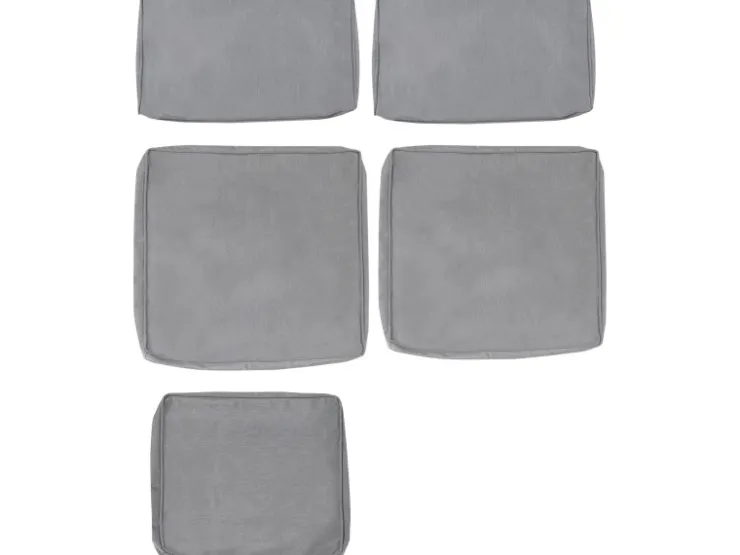 (Ersatz-)Kissenhüllen-Set für Hopevale Sofa-Lounge-Set Grau 5-teilig