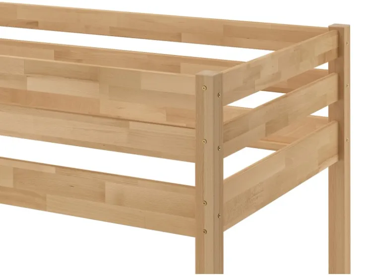 Erst-Holz Etagenbett Holzbett 3er-Bett Buche Massiv 90 + 140 x 200 cm Modell 14 ohne Zubehör* Klarlacke