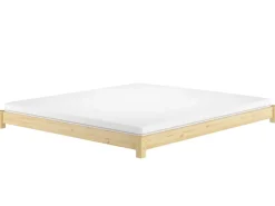 Erst-Holz Flaches Ehebett Bodenbett Doppelbett 180 x 200 Kiefer Modell 51 Rollrost inkl.