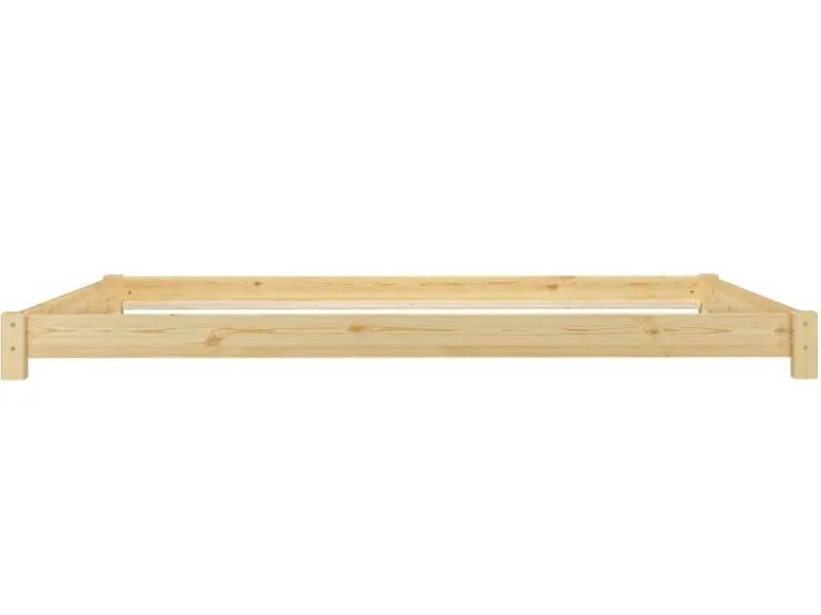 Erst-Holz Flaches Ehebett Bodenbett Doppelbett 180 x 200 Kiefer Modell 51 Rollrost inkl.