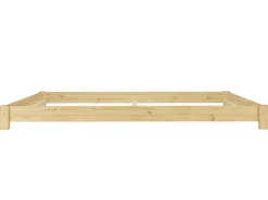 Erst-Holz Flaches Ehebett Bodenbett Doppelbett 180 x 200 Kiefer Modell 51 Rollrost inkl.